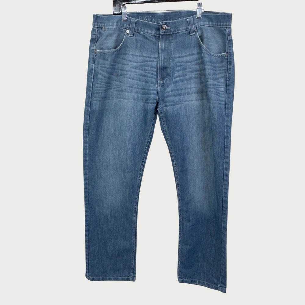 PD&C Straight Leg Jeans 38x32 Blue Denim Casual Classic Americana